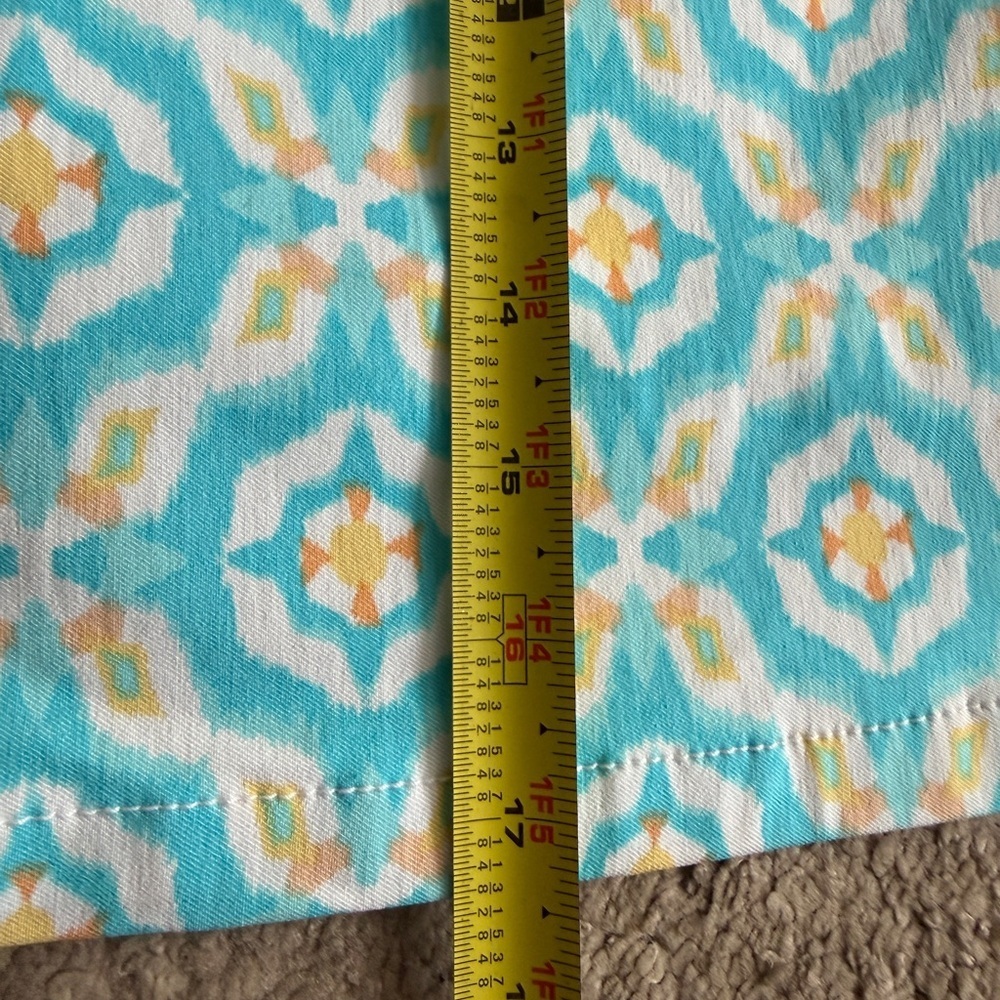 Hearts of Palm Blue and Yellow   - Lighten the Mood- Womens Petite Skort 8P - Picture 3 of 6